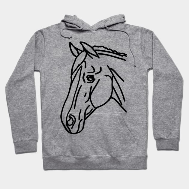 horse head Hoodie by Shyflyer